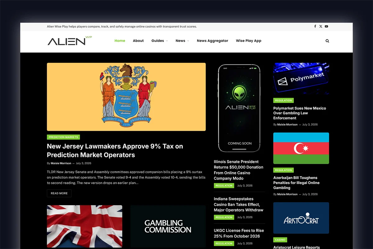 AlienWP Ventures Into Online Casino News and Prepares Alien Wise Play Dashboard Launch